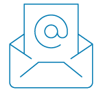 Icon illustrating sending e-mail.